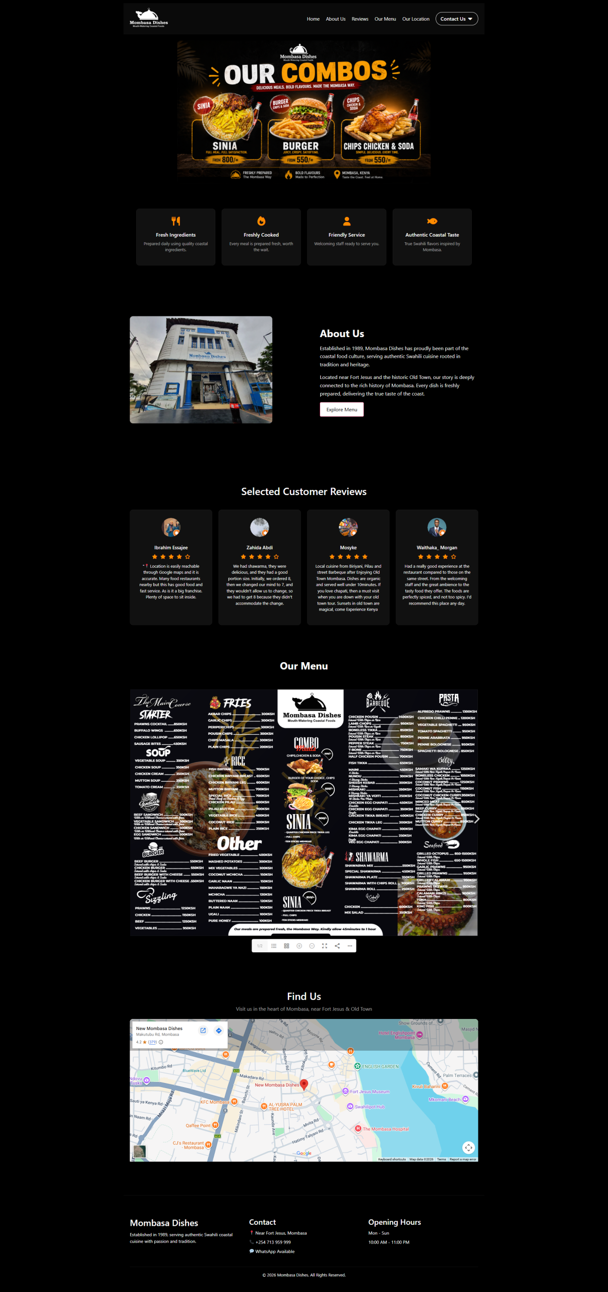 Mombasa Dishes Website (Updated)